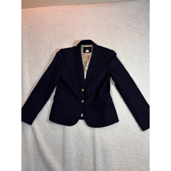 J.Crew Womens Navy Blazer With Gold Buttons Size S - Picture 1 of 16